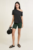 Off-The-Shoulder Cotton T-Shirt